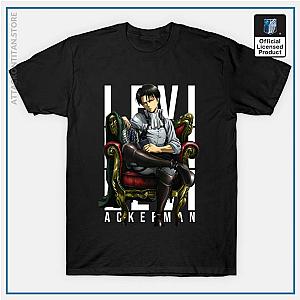 Attack on Titan Shirt Merch - Levi Ackerman Black Illustration Shirt