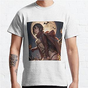 Attack On Titan Shirts - Mikasa Ackerman Night Halloween Kawaii Classic T-Shirt