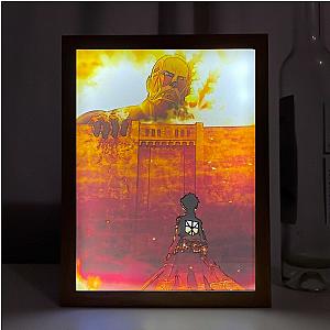 Attack on Titan Lamp - Titan Battle Art Design 3 Colors Wood Photo Frame Light LED