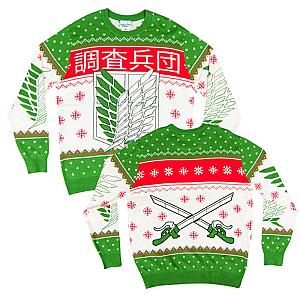 Kanji and Swords Ugly Christmas Sweater