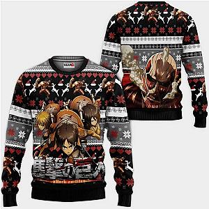 AOT Squad Ugly Christmas Sweater Anime Xmas