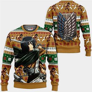 Mikasa Ackerman Ugly Christmas Sweater Anime