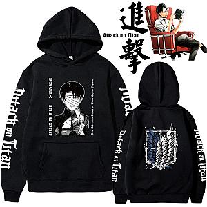 Attack On Titan Hoodies – Levi Ackerman AOT Season 4 Pullover Hoodie