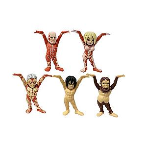 Attack On Titan Figures - 5 Pcs/Set Attack on Titan 6.5cm Mini Figure