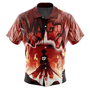 Attack On Titan Burning Titan Battle Hawaiian Shirt