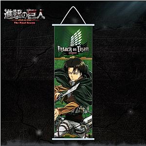 Attack On Titan Posters - Levi Ackerman Scroll Canvas Wall Art Poster