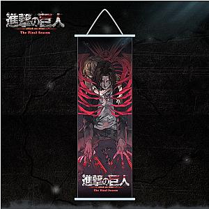 Attack On Titan Posters - Eren The Final Season Scroll Canvas Wall Art Poster