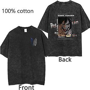 AOT Acid Wash T-shirt Eren Yeager Titan