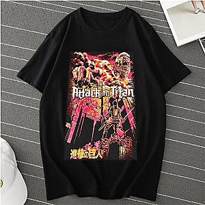 Attack On Titan T-shirts - AOT Printing Vintage Anime Harajuku T-shirt