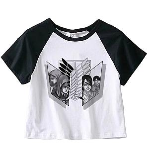 Attack On Titan Croptop - AOT Characters Vintage Ulzzang Crop Top Tees