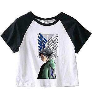 Attack On Titan Croptop - Levi Ackerman Vintage Ulzzang Crop Top Tees