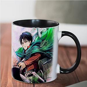 Attack On Titan Mugs - Levi AOT Print White Ceramic Coffee Mug