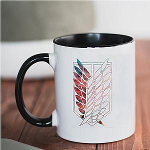 Attack On Titan Mugs - AOT Logo Print White Ceramic Mug