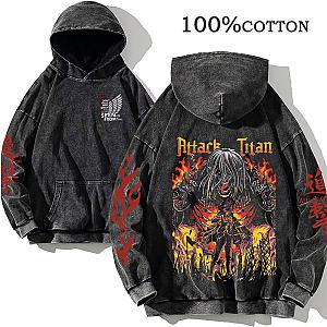 AOT Acid Wash Hoodie Battle Titan