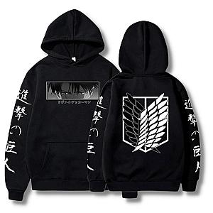 Attack On Titan Hoodies – Levi Ackerman Survey Corps Pullover Hoodie