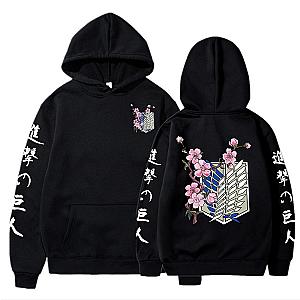 Attack On Titan Hoodies - Attack On Titan Anime Sakura Graphic Unisex Hoodies