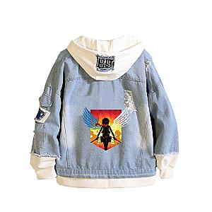 Attack On Titan Jackets -  Mikasa Ackerman's Back Denim Jackets