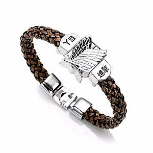 AOT Bracelets - Wings Of Freedom Leather Bracelet