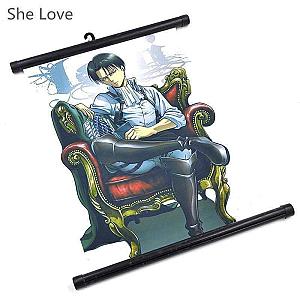 Attack On Titan Posterss - Levi Painting Hanging Wall Scroll Poster