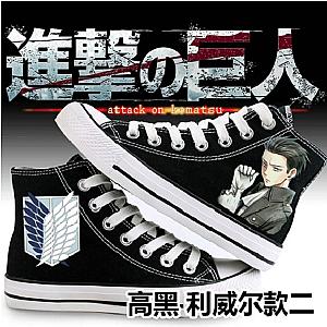 Attack On Titan Shoes - Levi Ackerman High Top Converse