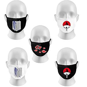 anime Attack on Titan Scout Legion Mask Naruto Akatsuki Red Cloud Mask Anime Cosplay Uchiha Sasuke Itachi accessories mask prop