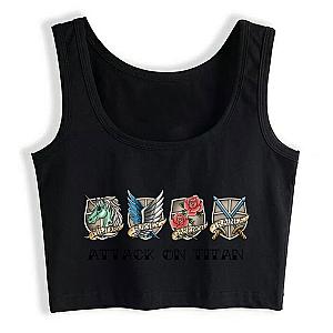 Crop Top Female Attack On Titan Kawaii Harajuku Sleeveless Tops Women