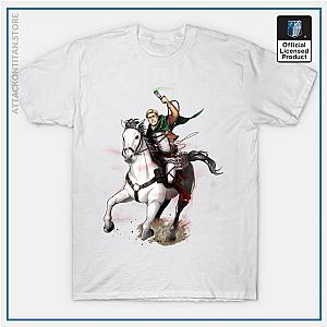 Attack On Titan T-shirts - Erwin Smith On The Horse Color Art T-shirt