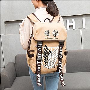 Attack On Titan Backpacks - Anime Shingeki No Kyojin Schoolbag Canvas Backpack