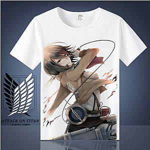 Attack On Titan T-shirts - Cool Fighting Mikasa T-shirt