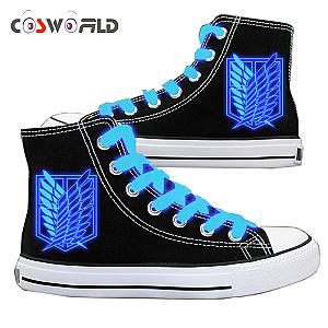 Attack On Titan Shoes - High Board Luminous High-Top Shoes