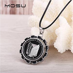 Attack On Titan Necklaces - Rotatable Scout Regiment Logo Pendant