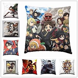 Attack On Titan Pillows - Silk Pillowcase 40x40cm Cover