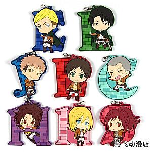 Attack On Titan Keychains -  Krista Lenz Rivaille Eren Armin Sasha Mantra Keychain