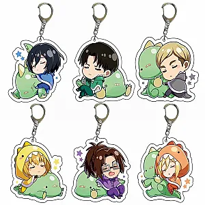 Anime Attack on Titan Shingeki No Kyojin Cartoon Keychains