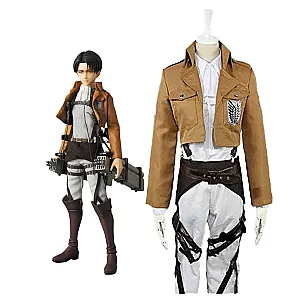 Attack On Titan Levi Ackerman the Recon Corps Cosplay Costume