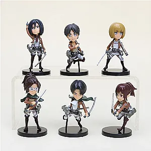 6Pcs Anime Attack on Titan Characters Figures Toys