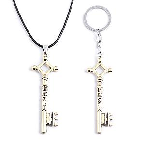 Attack On Titan Keychains - Attack On Titan's Key Necklace And Keychain Set