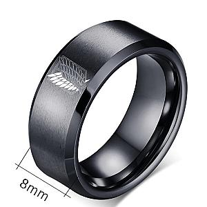 Attack On Titan Rings - Black Wings Of Liberty Flag Rings