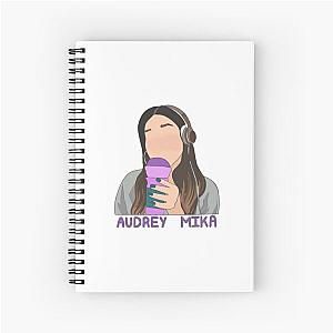 audrey mika with pink microphone Spiral Notebook