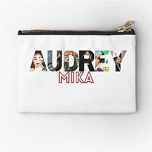 audrey mika t shirt - sticker Zipper Pouch