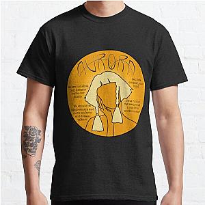 Aurora Music Quote Design Orange   Classic T-Shirt
