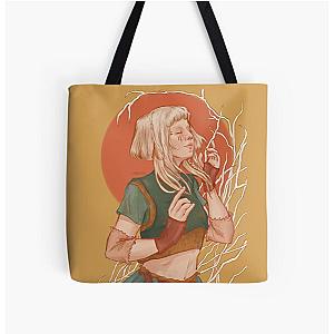 aurora aksnes with white tree All Over Print Tote Bag