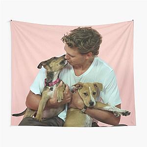 austin butler elvis two puppy Tapestry