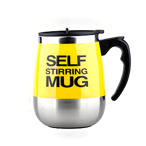 400 mil Yellow Self Stirring Mug