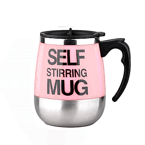 400 mil Pink Self Stirring Mug