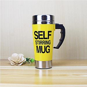 500mil Yellow Coffee Milk Automatic Mixing Cup Self Stirring Mug