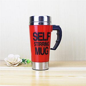 500mil Red Coffee Milk Automatic Mixing Cup Self Stirring Mug