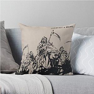 Skeleton Reaper Life Is But A Dream Throw Pillow RB3010