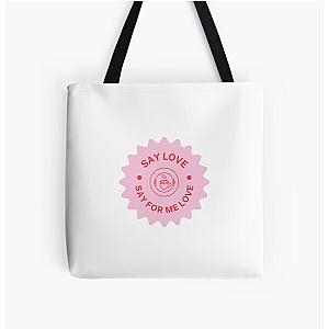 The Avett Brothers Say Love Coffee Pink Tote Bag