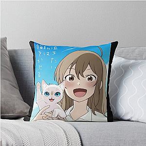 A Whisker Away Happy Sasaki and Taro fanart  Throw Pillow Classic